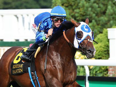 Santin wins Arlington Million GI  *photo by Coady Photography